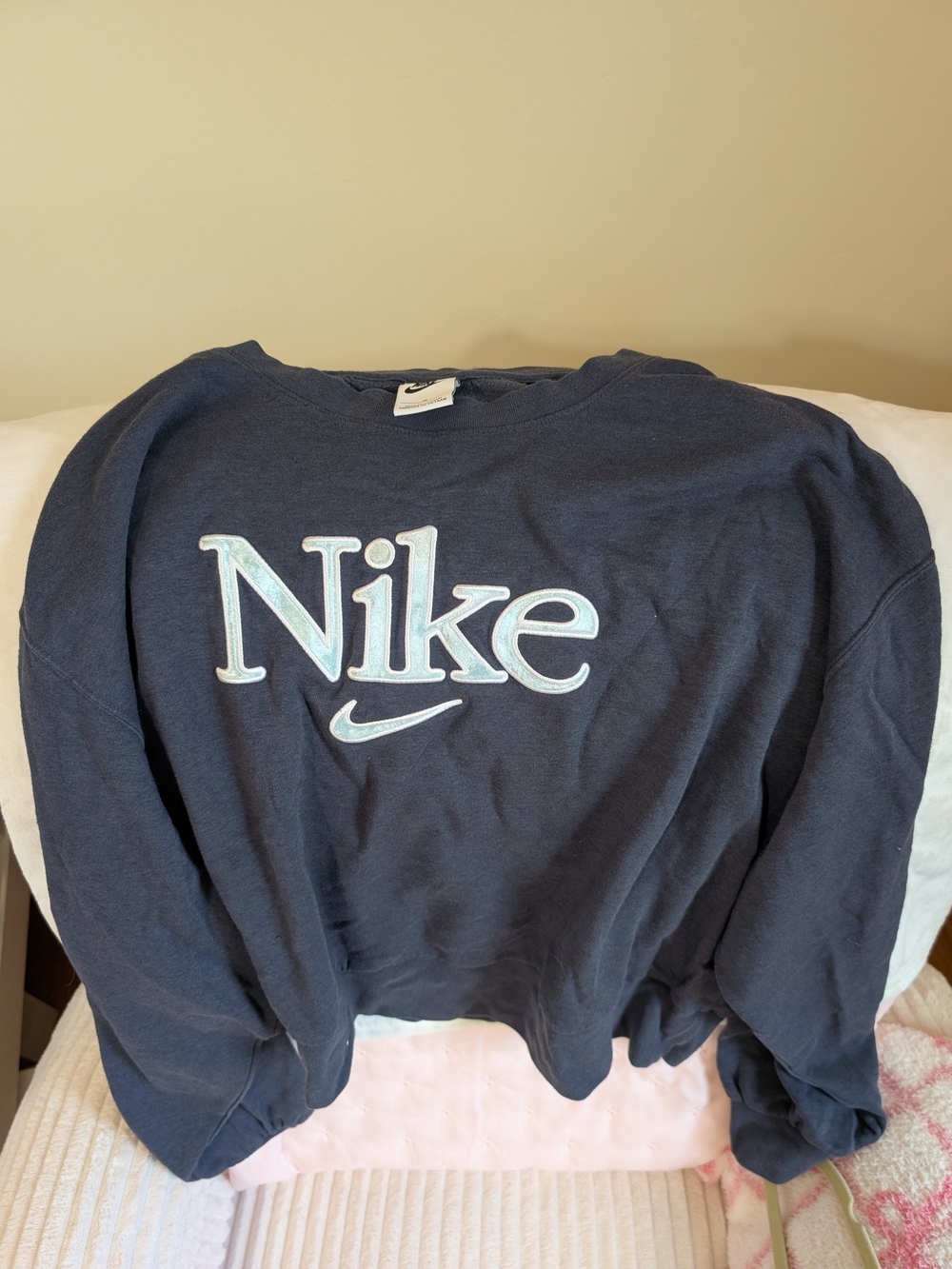 Nike Women's Navy Logo Sweatshirt